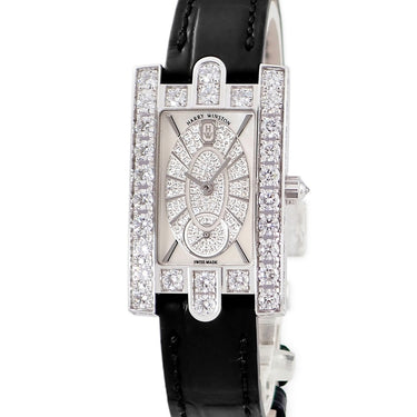 腕時計 ハリーウィンストン Harry Winston アヴェニュー クラシック エリプティック AVEQHM21WW241 クオーツ レディース K18WG 純正ダイヤ