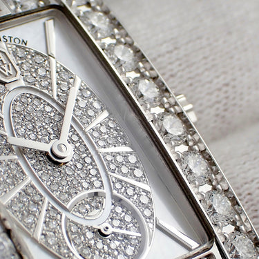 腕時計 ハリーウィンストン Harry Winston アヴェニュー クラシック エリプティック AVEQHM21WW241 クオーツ レディース K18WG 純正ダイヤ