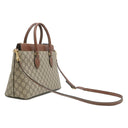 グッチ GUCCI GGスプリーム スモール 409534 ベージュ×ブラウン GGスプリームキャンバス レザー 2WAYバッグ ゴールド金具 ハンドバッグ ショルダー