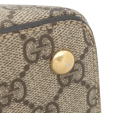 グッチ GUCCI GGスプリーム スモール 409534 ベージュ×ブラウン GGスプリームキャンバス レザー 2WAYバッグ ゴールド金具 ハンドバッグ ショルダー
