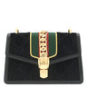 グッチ GUCCI シルヴィ スモール 524405 ブラック ベルベット パテントレザー ショルダーバッグ ゴールド金具 シェリーライン
