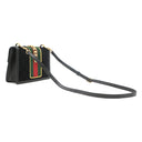 グッチ GUCCI シルヴィ スモール 524405 ブラック ベルベット パテントレザー ショルダーバッグ ゴールド金具 シェリーライン