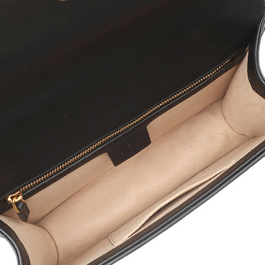グッチ GUCCI シルヴィ スモール 524405 ブラック ベルベット パテントレザー ショルダーバッグ ゴールド金具 シェリーライン