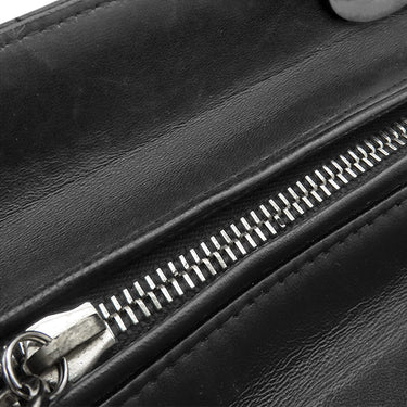 クリスチャン・ディオール Christian Dior レディディオール クラシック CAL44561 ブラック×レッド レザー ハンドバッグ シルバー金具 カナ―ジュ 付属品欠品 リカラー有