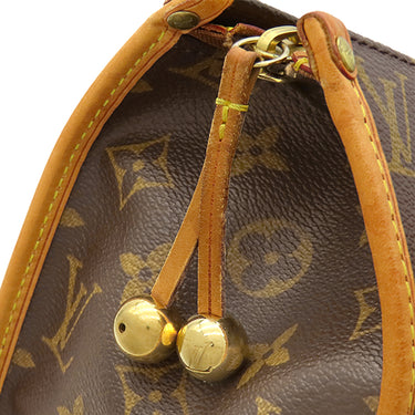 ルイヴィトン LOUIS VUITTON ポパンクール オ M40007 モノグラム モノグラムキャンバス トートバッグ ゴールド金具 茶 肩掛け ショルダー