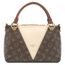 ルイヴィトン LOUIS VUITTON Vトート BB M44520 クレーム モノグラムキャンバス レザー 2WAYバッグ ゴールド金具 茶 白 ハンドバッグ ショルダーバッグ
