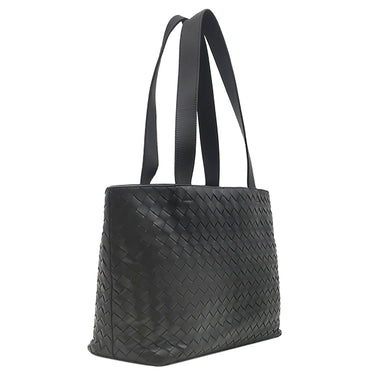 ボッテガヴェネタ BOTTEGA VENETA イントレチャート トート ブラック レザー トートバッグ 黒 A4 大容量 メタルフック付き