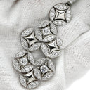 ルイヴィトン LOUIS VUITTON ギャラクシー ダイヤモンド Q06156 ホワイトゴールド K18WG ダイヤモンド ピアス モノグラムフラワー 18K 750 WG スウィング