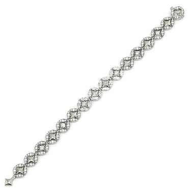 ルイヴィトン LOUIS VUITTON ギャラクシー ダイヤモンド QA5068 ホワイトゴールド K18WG ダイヤモンド ブレスレット モノグラムフラワー 18K 750 WG