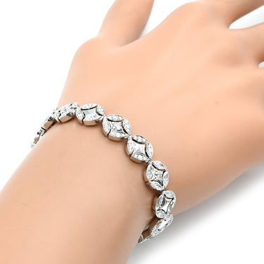 ルイヴィトン LOUIS VUITTON ギャラクシー ダイヤモンド QA5068 ホワイトゴールド K18WG ダイヤモンド ブレスレット モノグラムフラワー 18K 750 WG