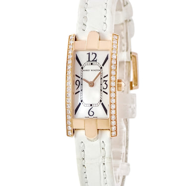 腕時計 ハリーウィンストン Harry Winston アヴェニュー C ミニ 322LQR AVCQHM16RR020 クオーツ レディース K18RG無垢 純正ダイヤ シェル