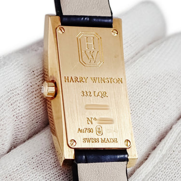 腕時計 ハリーウィンストン Harry Winston アヴェニュー C ミニ 332LQR AVCQHM16RR032 クオーツ レディース K18PG ダイヤ サファイア シェル