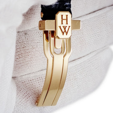腕時計 ハリーウィンストン Harry Winston アヴェニュー C ミニ 332LQR AVCQHM16RR032 クオーツ レディース K18PG ダイヤ サファイア シェル