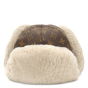 ルイヴィトン LOUIS VUITTON フライトキャップ M70739 モノグラム モノグラムキャンバス ビーバーファー 14037 キャップ ゴールド金具 パイロットキャップ ファーキャップ