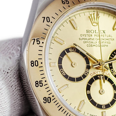 腕時計 ロレックス ROLEX コスモグラフ デイトナ 16523 U番 自動巻き メンズ U番 K18YG×SS コンビ シャンパン エルプリメロ