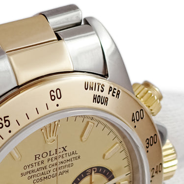 腕時計 ロレックス ROLEX コスモグラフ デイトナ 16523 U番 自動巻き メンズ U番 K18YG×SS コンビ シャンパン エルプリメロ