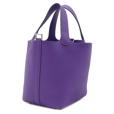 エルメス HERMES ピコタンロック 18 PM パープル トリヨンクレマンス ハンドバッグ シルバー金具 新品 未使用 紫 2026年製