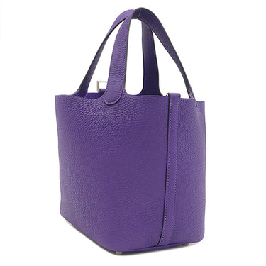 エルメス HERMES ピコタンロック 18 PM パープル トリヨンクレマンス ハンドバッグ シルバー金具 新品 未使用 紫 2026年製