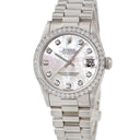 腕時計 ロレックス ROLEX デイトジャスト 68286NG W番 自動巻き メンズ レディース W番 Pt950無垢 プラチナ 純正ダイヤ シェル