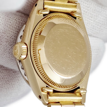 腕時計 ロレックス ROLEX デイトジャスト 26 6913 76番台 自動巻き レディース OH済 76番台 K18YG無垢 純正ダイヤ トリチウム