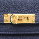 エルメス HERMES ケリー25 内縫い ブルーネイビー トゴ 2WAYバッグ ゴールド金具 青 ハンドバッグ ショルダー