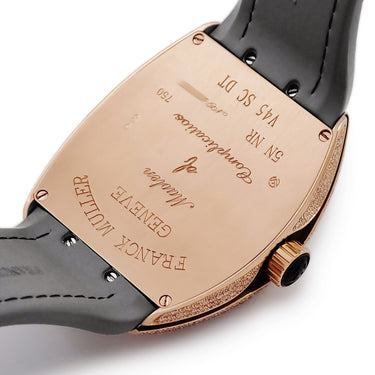 腕時計 フランクミュラー FRANCK MULLER ヴァンガード V45SCDT 自動巻き メンズ K18PG無垢 ダイヤ パヴェ トノー トノウ デイト アラビア