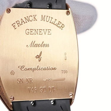 腕時計 フランクミュラー FRANCK MULLER ヴァンガード V45SCDT 自動巻き メンズ K18PG無垢 ダイヤ パヴェ トノー トノウ デイト アラビア