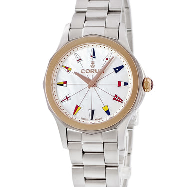 腕時計 コルム CORUM アドミラルズカップ レジェンド 32 020.100.24/V200 PN12 クオーツ レディース K18RG×SS コンビ シェル