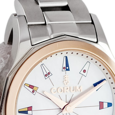 腕時計 コルム CORUM アドミラルズカップ レジェンド 32 020.100.24/V200 PN12 クオーツ レディース K18RG×SS コンビ シェル