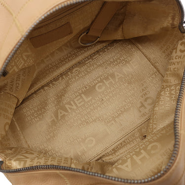 シャネル CHANEL チョコバー ベージュ キャビアスキン ハンドバッグ シルバー金具 ショルダーバッグ 肩掛け