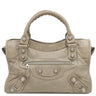 バレンシアガ BALENCIAGA ジャイアント シティ 173084 ベージュ レザー 2WAYバッグ シルバー金具 ハンドバッグ ショルダー 肩掛け ミラー付き
