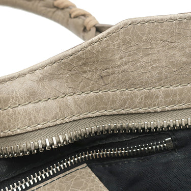 バレンシアガ BALENCIAGA ジャイアント シティ 173084 ベージュ レザー 2WAYバッグ シルバー金具 ハンドバッグ ショルダー 肩掛け ミラー付き