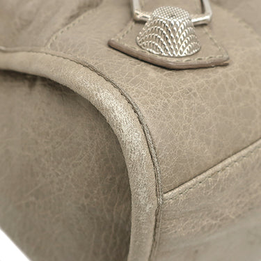 バレンシアガ BALENCIAGA ジャイアント シティ 173084 ベージュ レザー 2WAYバッグ シルバー金具 ハンドバッグ ショルダー 肩掛け ミラー付き