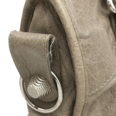 バレンシアガ BALENCIAGA ジャイアント シティ 173084 ベージュ レザー 2WAYバッグ シルバー金具 ハンドバッグ ショルダー 肩掛け ミラー付き