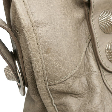 バレンシアガ BALENCIAGA ジャイアント シティ 173084 ベージュ レザー 2WAYバッグ シルバー金具 ハンドバッグ ショルダー 肩掛け ミラー付き