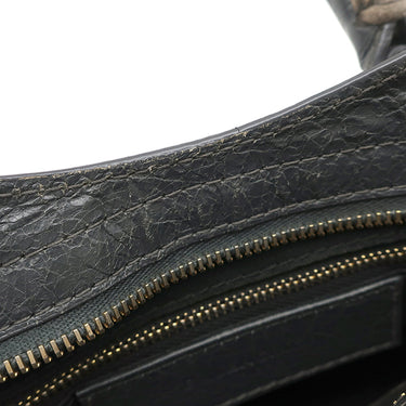 バレンシアガ BALENCIAGA ジャイアント ミニ シティ 309544 ダークグレー レザー 2WAYバッグ ゴールド金具 ハンドバッグ ショルダー ミラー欠品