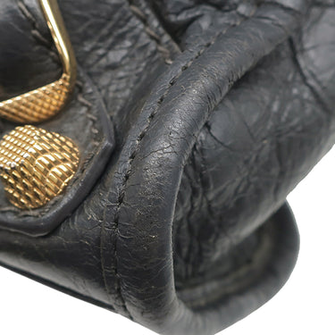 バレンシアガ BALENCIAGA ジャイアント ミニ シティ 309544 ダークグレー レザー 2WAYバッグ ゴールド金具 ハンドバッグ ショルダー ミラー欠品