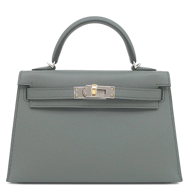 エルメス HERMES ミニケリードゥ 外縫い ヴェールアマンド ヴォーエプソン 2WAYバッグ シルバー金具 エクトラム金具 2025年製