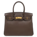 エルメス HERMES バーキン30 カフェ トリヨンクレマンス ハンドバッグ ゴールド金具 茶
