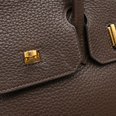 エルメス HERMES バーキン30 カフェ トリヨンクレマンス ハンドバッグ ゴールド金具 茶