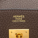 エルメス HERMES バーキン30 カフェ トリヨンクレマンス ハンドバッグ ゴールド金具 茶