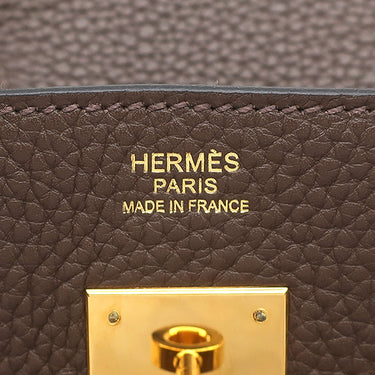 エルメス HERMES バーキン30 カフェ トリヨンクレマンス ハンドバッグ ゴールド金具 茶