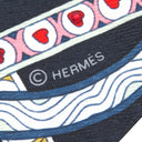 エルメス HERMES ツイリー ビジューピケ H063959S ブラック×ルージュ×オレンジ シルク スカーフ 【DAME DE COEUR/ハートのクイーン】
