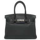 エルメス HERMES バーキン30 ブラック トリヨンクレマンス ハンドバッグ シルバー金具 黒