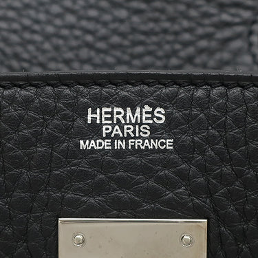 エルメス HERMES バーキン30 ブラック トリヨンクレマンス ハンドバッグ シルバー金具 黒