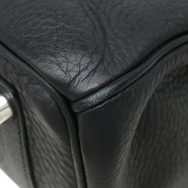 エルメス HERMES バーキン30 ブラック トリヨンクレマンス ハンドバッグ シルバー金具 黒