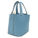 エルメス HERMES ピコタンロック 18 PM ニューブルージーン トリヨンクレマンス ハンドバッグ ゴールド金具 新品 未使用 水色 2025年製