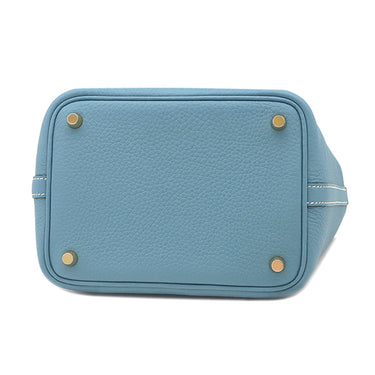 エルメス HERMES ピコタンロック 18 PM ニューブルージーン トリヨンクレマンス ハンドバッグ ゴールド金具 新品 未使用 水色 2025年製