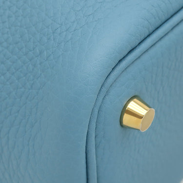 エルメス HERMES ピコタンロック 18 PM ニューブルージーン トリヨンクレマンス ハンドバッグ ゴールド金具 新品 未使用 水色 2025年製
