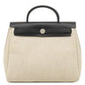 エルメス HERMES エールバッグPM 31 ブラック×ナチュラル トワルオフィシエ トワルアッシュ ヴァッシュハンター ショルダーバッグ シルバー金具 トワルGM